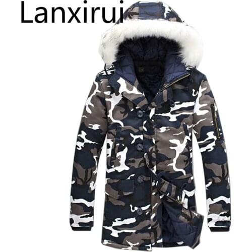 Hot Sale Winter Jacket Men Fashion Casual Fur Hooded Coats Plus Size 5xl Men 'S Army Military Jackets Warmth Snow Coats