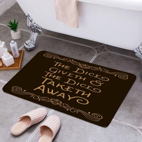 The Dice Giveth and Taketh 3D Print Doormats Rectangle Non-Slip DoorMat Bedroom Kitchen Entrance Print Door rugs Dropshipping