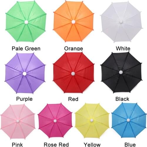 2021 New Doll Rain Umbrella BJD 1/3 1/4 1/6 Solid Color Mini Umbrella Suitable 18Inch American Doll Baby Birthday Festival Gift