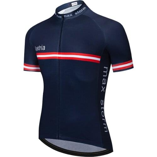 2019 Austrian blue new team bicycle riding custom road mountain racing top bike jersey maximum storm