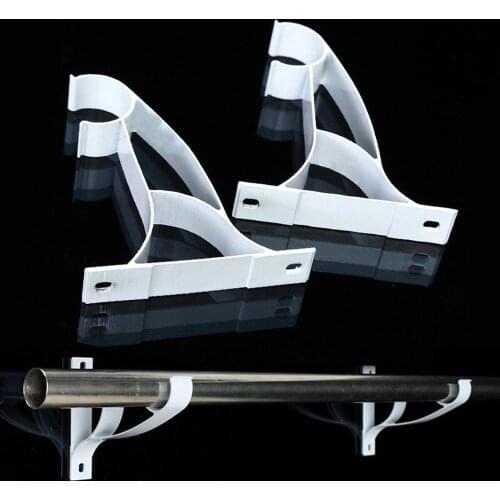 New 2Pcs High Quality 2.5cm Curtain Poles Metal Curtain Rod Pole Drapery Bracket Holder Fit Drape Rods Furniture Fittings JU0053