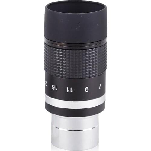 Deluxe 1.25inch Zoom Telescope Eyepiece 7-21mm HD Full Metal Zooming Eyepiece with FMC Green Film for Astronomical Telescopes