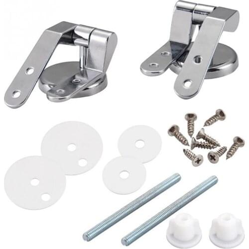 Zinc alloy stainless steel toilet seat hinges, flush cover mounting connector kit, toilet lid hinge mounting replacement fitting