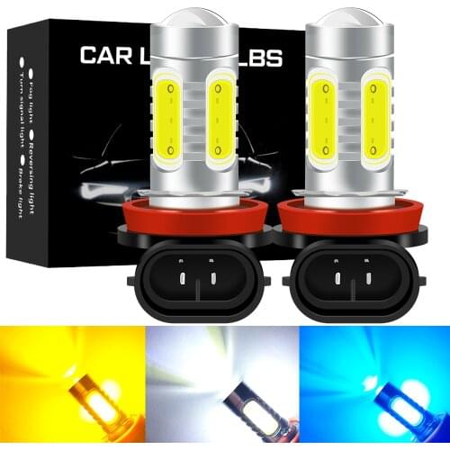 2Pcs H8 H11 Led HB4 9006 HB3 9005 Fog Lights Bulb COB 5SMD 1500LM 6000K White Car Driving Running Lamp Auto Leds Light 12V 24V