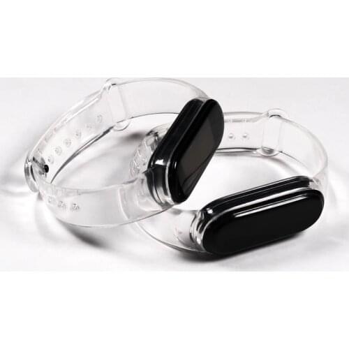 Transparent Wrist Strap for Xiaomi Mi Band 5 4 3 Breathable Silicone Replacement Straps for Mi Band 4 3 Miband 5 Wristband Strap