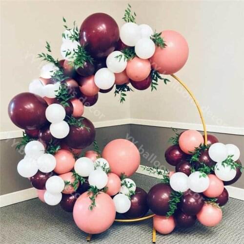 Globals Balloon Garland Arch Kit DIY Retro Pink Wine Red Latex Wedding Baby Shower Birthday Party Supplies Ballons Decoration