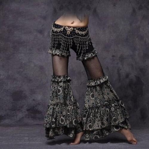 New Egyptian Belly Dance Tribal Pants Sexy Professional Stage Performance Harem Pants for Dancer