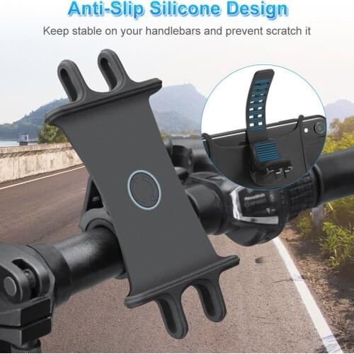 Silicone navigation bracket 360 ° rotation bicycle motorcycle silicone mobile phone bracket is for iPhone Samsung Xiaomi