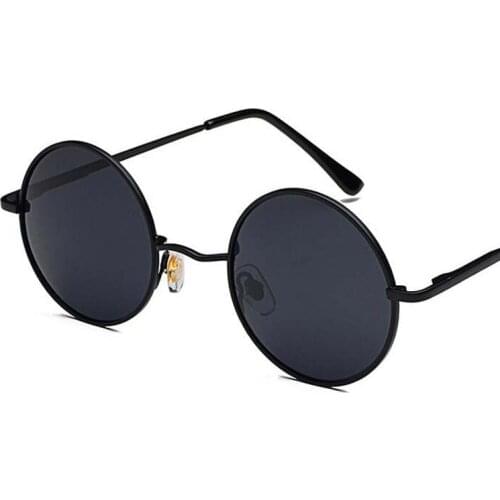 Retro Round Glasses Men Women Metal Round Polarized Sunglasses Vintage Small Hippie Circle Lens