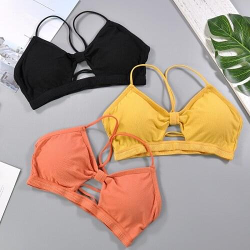 SVOKOR Sexy Bowknot Bralette Bra Backless Women Lingerie Push Up Cotton Fashion Leisure Soft Breathable Bras