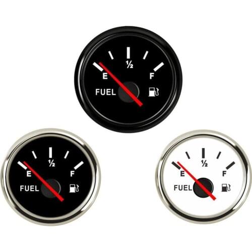 1pc 52mm Blue Backlight Fuel Level Gauges 0-190ohm Lcd Pointer Fuel Level Meters 240-33ohm Device for Auto Boat Motorcycle Truck