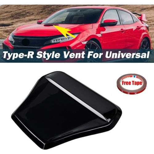 New Type-R Style Universal Car Front Hood Vent Air Outlet Cover Trim For Honda For Civic For Accord For Ford For Focus RS