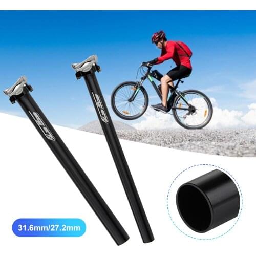 Bike Seat Post Lightweight Aluminum Alloy Bike Seatpost for MTB Road Bike Folding Bike BMX 27.2/31.6 385mm Black seat tube
