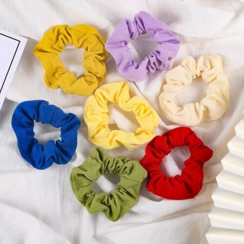 8 Styles Korean Japen Version Hair Rings Solid Color Large Intestine Circle Daily Fabrics Hair Ring Rope Ins Hair Accessories