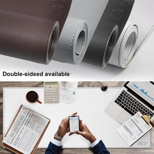 1000x400MM 1200x500MM Double Sided Use Desk Mat Gaming Mouse Pad Locking Edge Durable Waterproof Office Computer PU Desk Pad