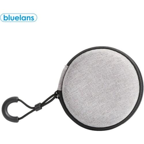 2Pcs EVA Round Square Oval Portable Wireless Storage Hold Case Storage Carrying Hard Bag Case for Earphone Headphone Earbuds