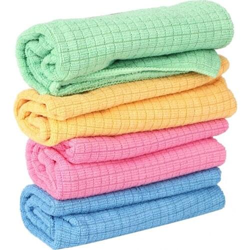 4pcs Microfiber Cleaning Cloth Absorbable Dish Cleaning Towel Kitchen Clean Lens Phone Screen Cleaning Tool