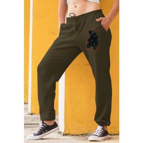 Angemiel Wear Snake And Coolest Skeleton Green Women Sweatpants