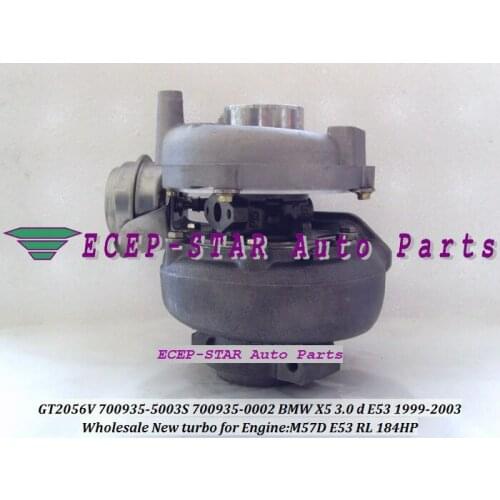 Free Ship GT2056V 700935-5003S 700935 11657785993 Turbo Turbocharger For BMW X5 3.0 d E53 2000-2003 M57D M57 D30 RL 3.0L 184HP