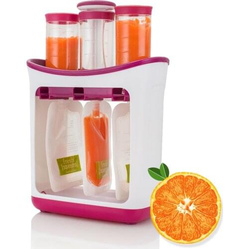 Baby Food Maker Food Squeeze Station Infant Feeding Containers Storage Kids Fruit Puree Packing Machine Toddler Solid Juice Make