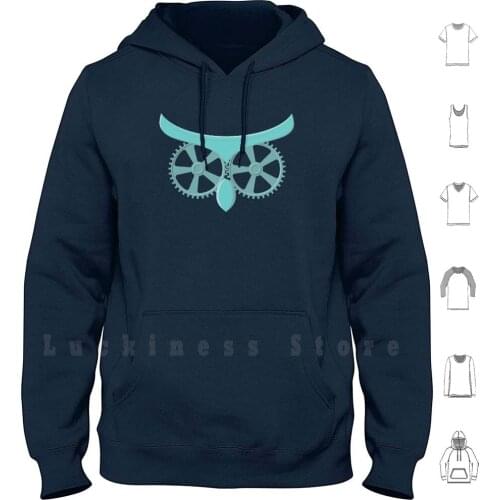 Metal Owl Hoodies Long Sleeve Owl Steam Punk Metal Bird Mechanical Animals