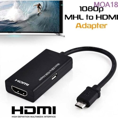For Micro USB To HDMI Adapter Digital Video Audio Converter Cable HDMI Connector For Laptop Phone With MHL Port