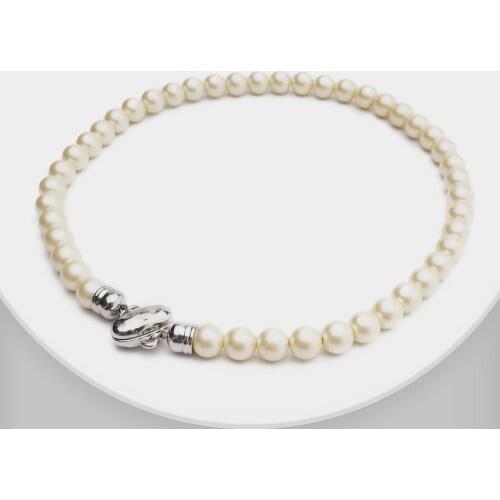 M35 RISPADA Trendy Choker Pearl Design Necklace For Women Girl With Gift Box