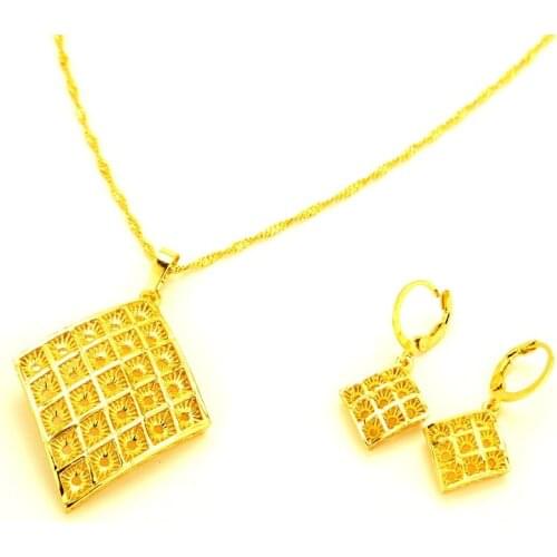 JHplated Jewelry Set Ethiopian African Eritrea Habesha Set For Women Wedding Gift