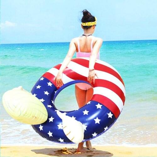 Inflatable Donut Swimming Ring Giant Pool Float Beach Sea Party Inflatable Mattress Water Figures Cartoon Swim Float For Summer