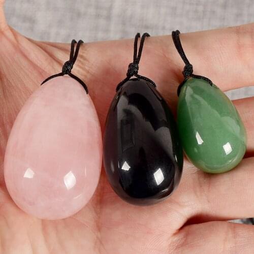 Jade Egg Drilled For Yoni 3pcs Mix Genuine Jasper Massager Healing Stone Kegel Exerciser Reiki Veginal ben wa balls health care