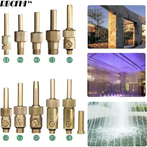 RBCFHI M6 M8 M10 M12 M14 Garden Micro Sprayer Nozzle Brass Adjustable Irrigation Sprinkler Courtyard Lawn Flower Watering Spray