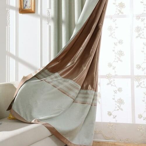 Floral Embroidered Modern Minimalist Two-color Curtains For Living Room Kitchen Bedroom Blackout Cortina