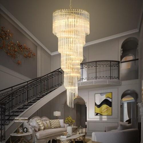 Modern Murano Glass Prism Chandelier Lighting Luxury Staircase Chandeliers Hanging Light Fixtures for Living Dining Room Decor