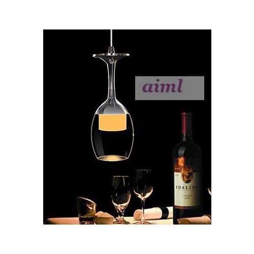 LED Cup Chandelier Light Wineglass Pendant Lamp for Living Room Bar Saloon Dining Room 85-265V Free Shipping