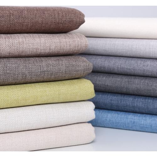 Textile City Cotton Linen Furniture Cloth Sofa Tables Chairs Thickened Plain DIY Canvas Fabric Yarn Dyed Creative Materials