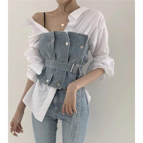 Женские рубашки в полоску Tvvovvin China At AliExpress