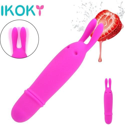 IKOKY Rabbit Vibrator 10 Speed Clitoris Stimulator Strong vibration Nipple Massager Sex Toys for Women Female Masturbation