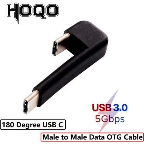 High Quality USB Type C To 3.1 C Male Synchronous Charging OTG 180 Degree Charging Cable Adapter Mobile Phone U Disk Connector