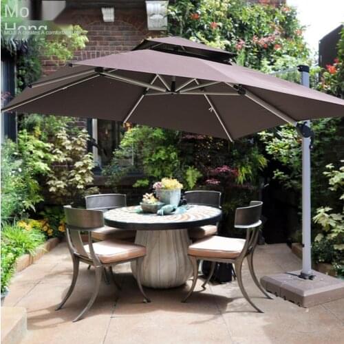 Outdoor Sunshade Patio Umbrella Terrace Garden Villa Large Outdoor Umbrella Sun Umbrella Stall Outdoor Roman Umbrella