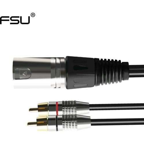 Cannon to RCA Audio cable male to male audio cable for Mixer Amplifier 1M 1.5M 2M 3M 5M 8M