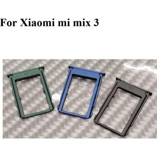 2PCS For Xiaomi Mi Mix 3 Original Sim Card Slot HolderTray Card Slot For Xiaomi mix 3 Mix3 Sim Card Holder Replacement Parts