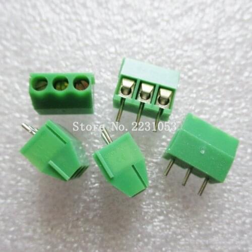 20PCS/LOT Terminals KF350-3.5-3P KF350-3P 300V 10A Screw 3Pin 3.5mm Straight Pin PCB Screw Terminal Block Connector 24-18A WG