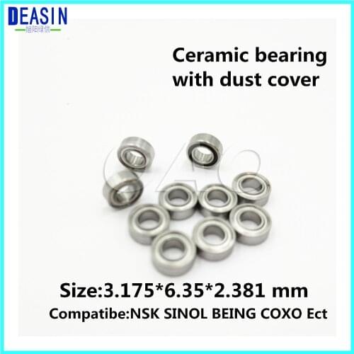 3.175*6.35*2.381 mm Dental handpiece ceramic bearing with dust cover spare parts