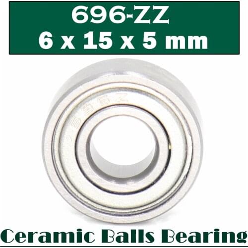 696 Hybrid Ceramic Bearing 6*15*5 mm ABEC-1 ( 1 PC) Industry Motor Spindle 696HC Hybrids Si3N4 Ball Bearings 3NC 696ZZ