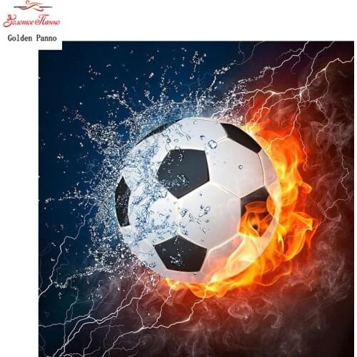 DIY Diamond Embroidery Football Full Drill Landscape Rhinestone cross stitch kits handmade embroider Crafts love gift