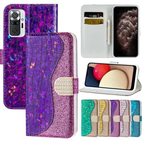 Flip Case for Xiaomi Redmi Note 10 Pro 9T 8 10S Ladies PU Leather Wallet Phone Cover with Card Slots Stand Full Protection Coque