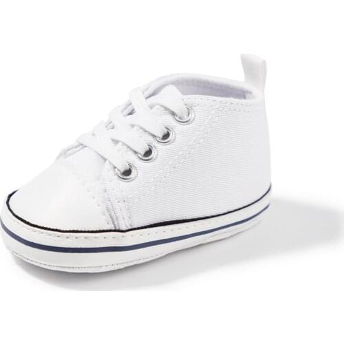 Baby Shoes Boy Girl Solid Sneaker Cotton Soft Anti-Slip Sole Newborn Infant First Walkers Toddler Casual Canvas Crib Shoes