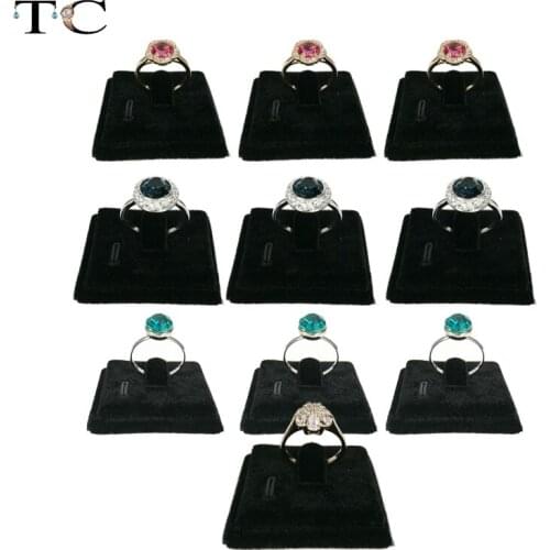 10pcs/lot ring display stand jewelry display black and white ring holder rack mini jewelry display