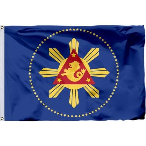 Philippines President Flag 150X90cm (3x5FT) 120g 100D Polyester Double Stitched High Quality Banner Free Shipping