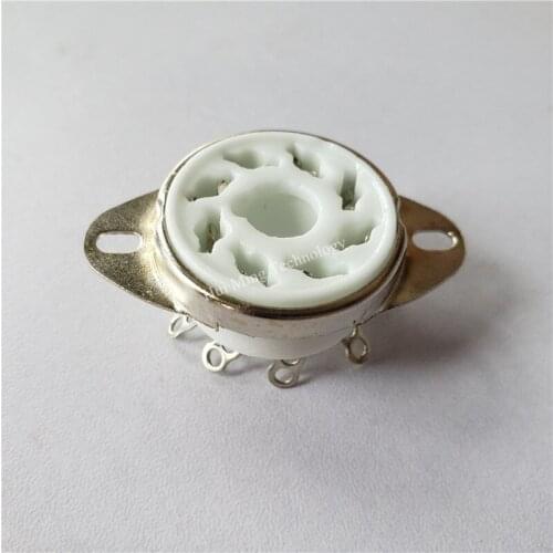 Ceramic tube socket GZC8-Y-6 GZC8-Y-6-G 8 pin silver plated outlet for KT88 6550 EL34 6CA7 amplifier